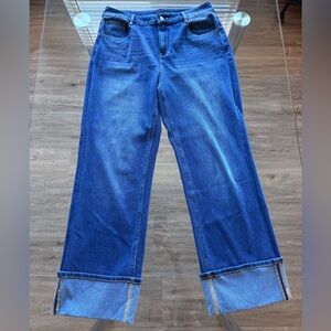 HALARA Wide Leg Jeans in Deep Blue